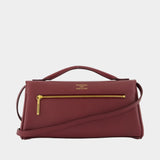 Bel Air Clap On Crossbody - Balenciaga - Leather - Burgundy