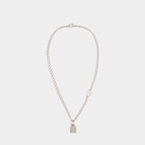 Nano Thin Necklace - Balenciaga - Metal - Silver