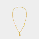 Nano Thin Necklace - Balenciaga - Metal - Gold