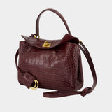 Rodeo Top Handle Mini Purse - Balenciaga - Leather - Burgundy