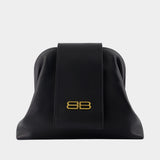 M Clutch - Balenciaga - Leather - Black