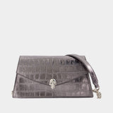 Skull Mini Clutch - Alexander McQueen - Leather - Silver