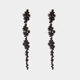 Floral Earrings - Simone Rocha - Synthetic Pearls - Black