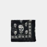 Ca Skull Scarf - Alexander McQueen - Silk - Black