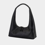 Hobo Shoulder Bag - Margesherwood - Leather - Black