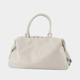 Dumpling Stud Bag - Margesherwood - Leather - White