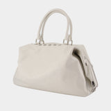 Dumpling Stud Bag - Margesherwood - Leather - White