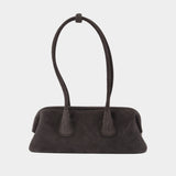 Boat Wide Mini Shoulder Bag - Osoi - Leather - Grey