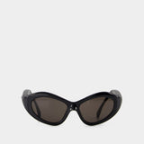 Bb0386s Sunglasses - Balenciaga - Acetate - Black