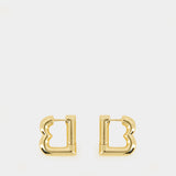 Eisa Xs B Earrings - Balenciaga - Metal - Gold