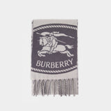 Mu Knight St To Chck Scarf - Burberry - Cashmere - Grey