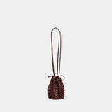 Shoulder Bag - Rabanne - Leather - Burgundy