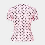 Moon Ss Crewneck T-Shirt - Marine Serre - Cotton - Pink
