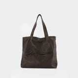 L Shopper Bag - YOHJI YAMAMOTO - Leather - Black