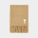 Quota Ami De Coeur Scarf - AMI Paris - Wool - Beige