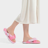 Slippers in Pink Terry Cloth