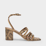 Carla Sandal 70 Sandals in Miele Printed Leather