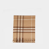 Mu Giant Check Scarf - Burberry - Cashmere - Brown