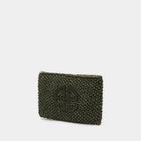 Rio Clutch - ANINE BING - Raffia - Green