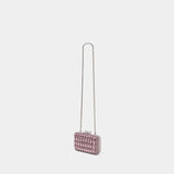 Crystal Clutch - SELF PORTRAIT - Shearling - Pink