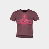 Paris Orb Mini Peru' T Shirt - Vivienne Westwood - Cotton - Burgundy