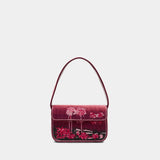Tommy Shoulder Bag - Staud - Beads - Pink