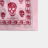 Ca Skull Scarf - Alexander McQueen - Silk - Pink
