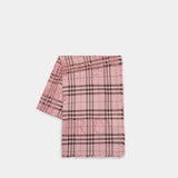 Mu Ekd Check Scarf - Burberry - Wool - Pink