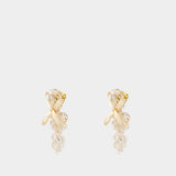 Petite Bow Earrings - Simone Rocha - Crystal - Yellow