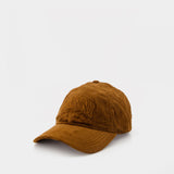 Corduroy Cap - Ganni - Cotton - Brown