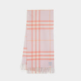 Giant Check Scarf - Burberry - Wool - Pink