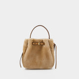 Romy Bucket Shoulder Bag - Tory Burch - Leather - Brown