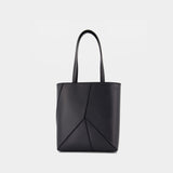 Panel Shopper Bag - YOHJI YAMAMOTO - Leather - Black