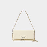 Rock Bag in White Leather