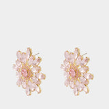 Flower Earrings - SELF PORTRAIT - Metal - Pink