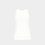 90's Rib T-Shirt - Courreges - Cotton - White