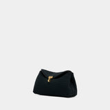 Mini T-Lock Clutch - TOTEME - Canvas - Black
