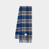 Tartan Scarf - Ader Error - Wool - Blue