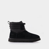 Classic Mini Lace-up Men Synthetic, Black
