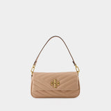 Kira Chevron Small Flap  - Tory Burch - Beige - Leather