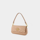 Kira Chevron Small Flap  - Tory Burch - Beige - Leather