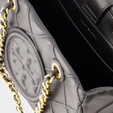 Fleming Soft Mini Chain Shopper Bag - Tory Burch - Leather - Black