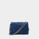 Fleming Soft Small Convertible Bag - Tory Burch - Denim - Blue