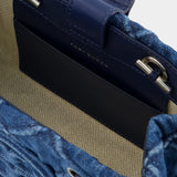 Fleming Soft Mini Shopper Bag - Tory Burch - Denim - Blue