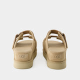 W Goldenstar Hi Slide Mules - UGG - Leather - Beige