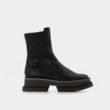 Bey Boots in Black Leather