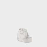 Mini X Loop Bag in White Leather