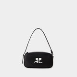 Baguette Hobo Bag - Courreges - Leather - Black