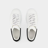Oversized Sneakers - Alexander Mcqueen - White/Black - Leather