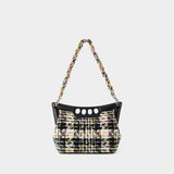 Small Peak Hobo Bag - Alexander McQueen - Tweed - Multi
